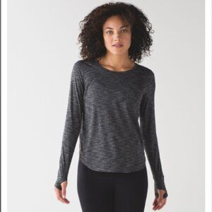 Lululemon Long Sleeve | Heathered Black and Gray